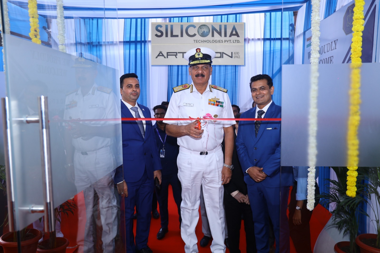 Ribbon-cutting at the Artemon and Siliconia facility